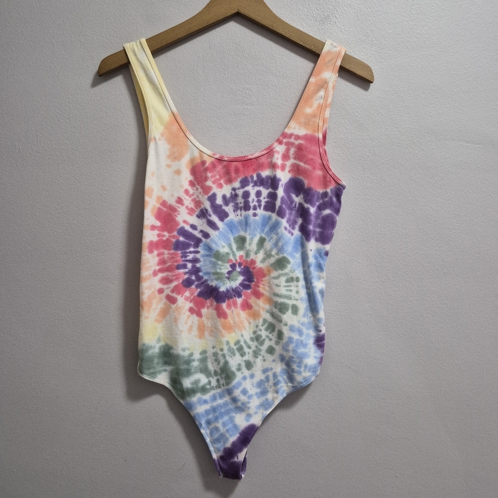Abercrombie & Fitch Tie Die Bodysuit Hippie Festival Size Medium